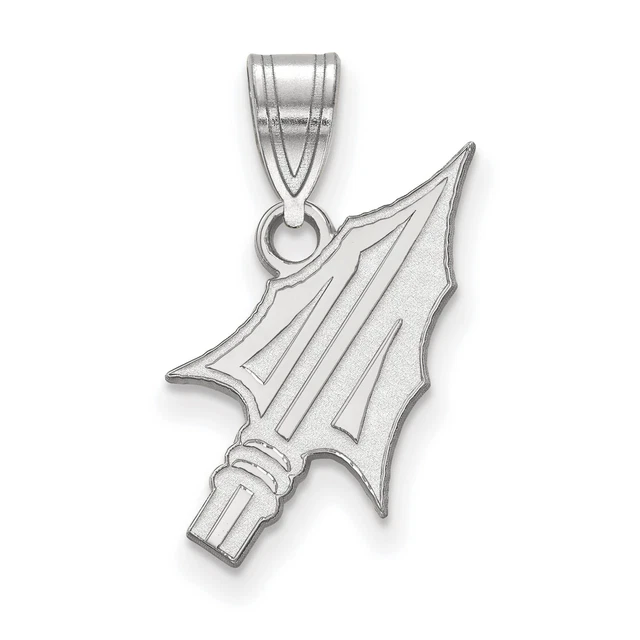 14k White Gold Florida State University Seminoles Arrowhead Charm Pendant