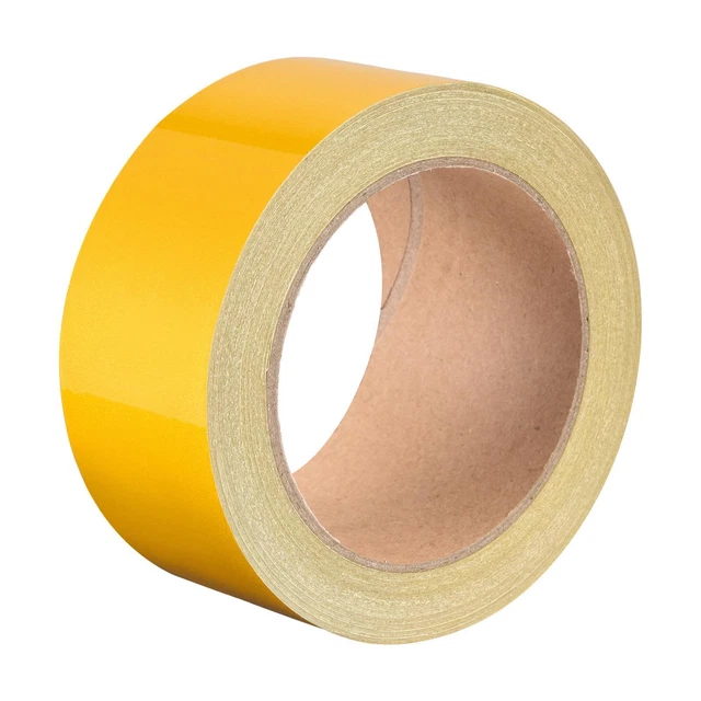 Reflektierendes Klebeband 50 mm x 25 m wasserdichtes Warnband im Freien gelb