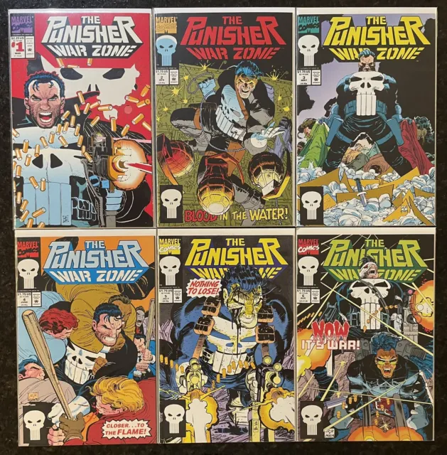 The Punisher War Zone #1-6 Marvel 1992 Comic Books