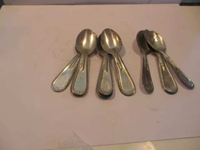 Thirteen Vintage Tin Ice Cream Spoons