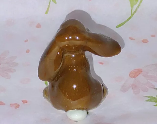 1986 Hagen-Renaker Miniature Ceramic Brown Bunny Rabbit Cottontail Floppy Ears