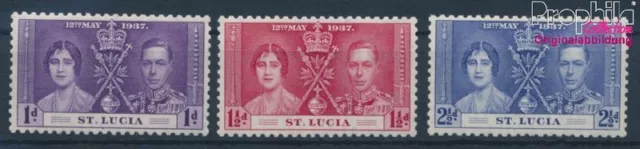 St. Lucia 96-98 (complete issue) Volume 1937 completeett unmounted min (10364174