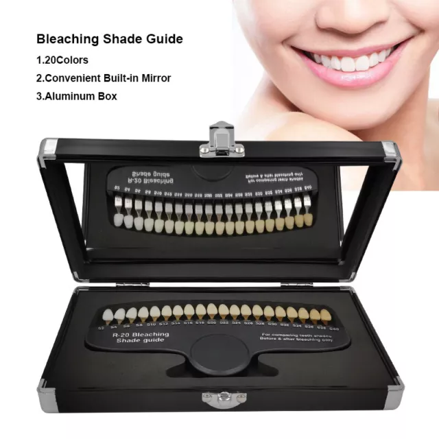 20 Colors Teeth Whitening 3D Shade Guide Bleaching Shade Chart With Mirror