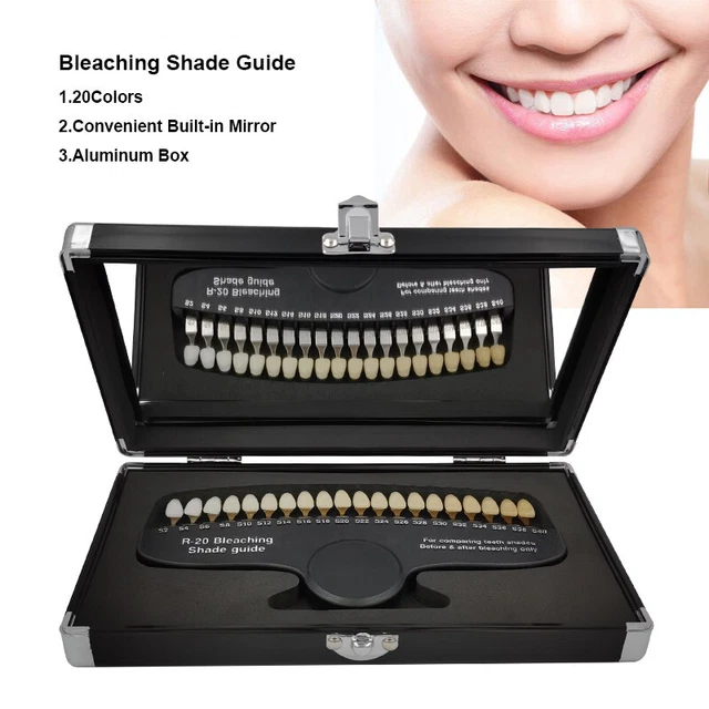 20 Colors Teeth Whitening 3D Shade Guide Bleaching Shade Chart With Mirror