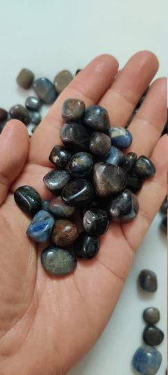 5 Pieces Blue Sapphire Smooth Tumbled Beads 8x10 To 12x16 Mm
