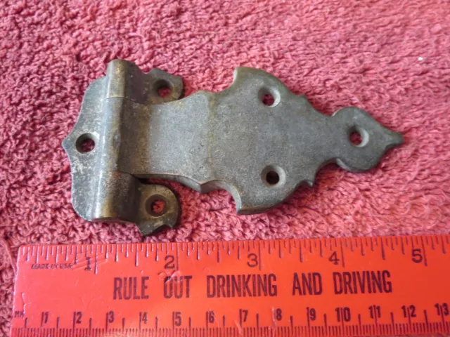 1 Hinge Vintage Ice Box Refrigerator Door or Ornate cabinet hinge Antique