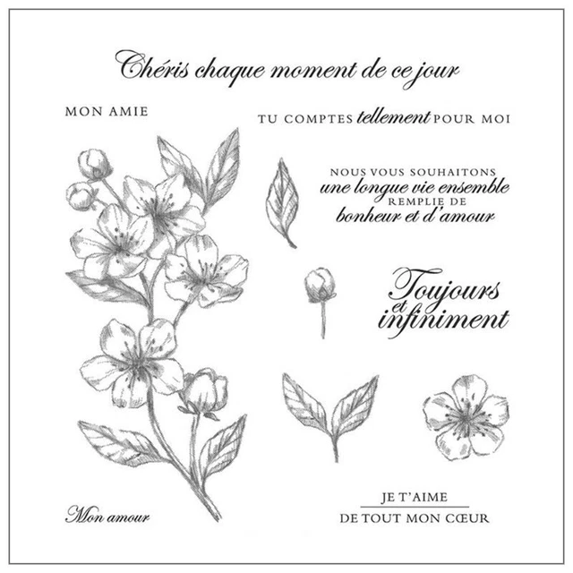 Cute French Transparent Clear Stamps for DIY Scrapbooking/Card Making