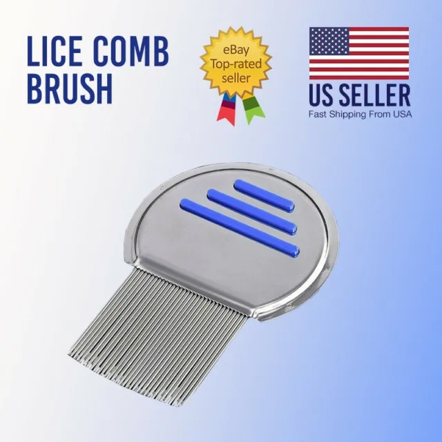 Stainless Steel Hair Lice Comb Brushes Nit Free Terminator Fine Egg Dust Removal
