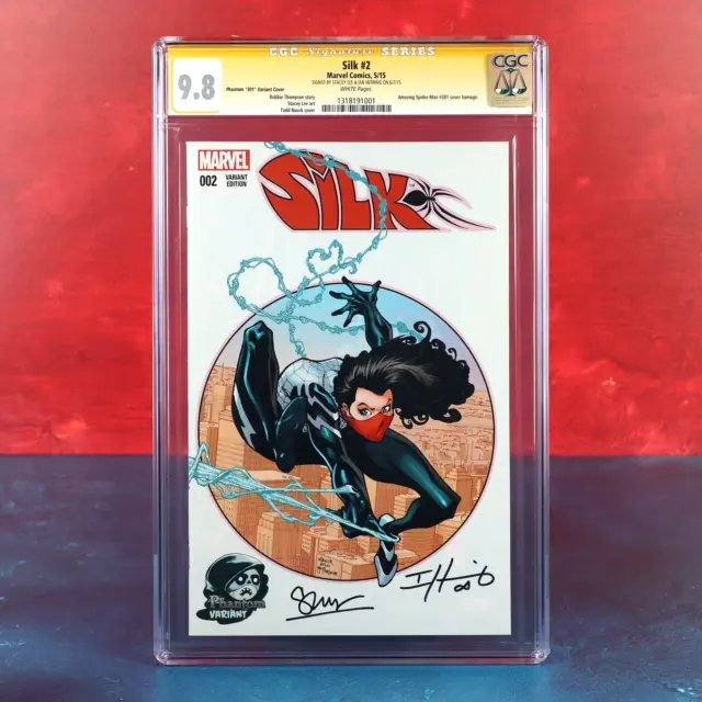 Silk #2 CGC 9.8 SS Autographed Stacy Lee Ian Herring Marvel Phantom 301 Variant