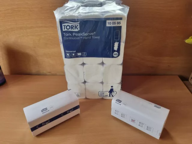 Tork PeakServe Cont Hand Towel, H5, Universal, White, 100585, 12 x 410 Sheets