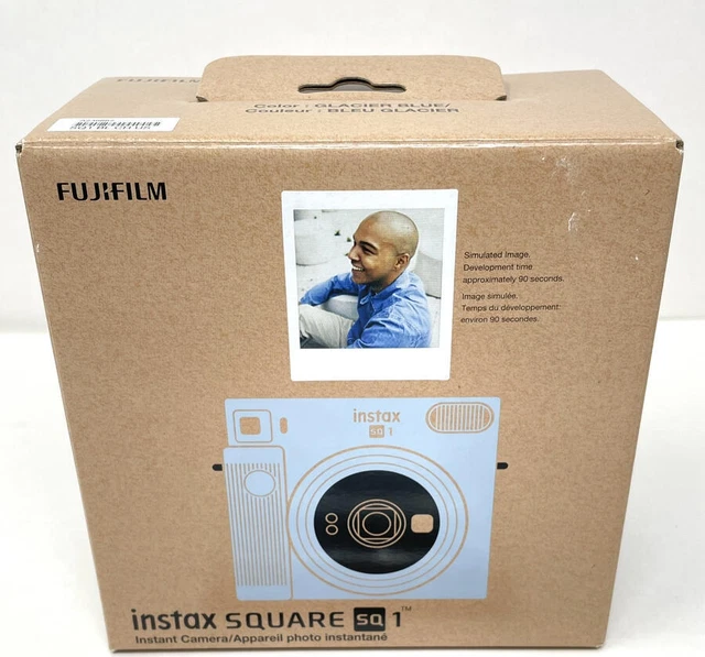 Nueva~Cámara instantánea cuadrada Fujifilm Instax SQ1~Azul glaciar