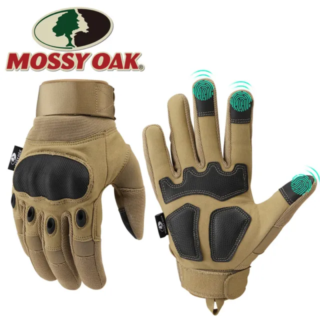 MOSSY OAK Tactical Gloves Touchscreen Military Airsoft Gloves With Hard Knuckle