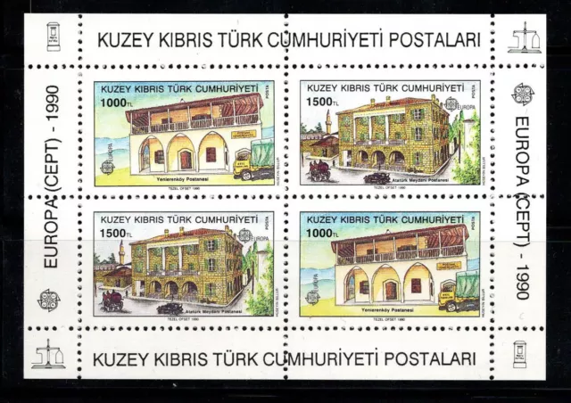Türkisch-Zypern 1990 Mi. Bl. 8 Block 100% Postfrisch Europa CEPT, Gebäude