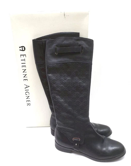 Women's ETIENNE AIGNER Tall Black Boots 10M Women's ETIENNE AIGNER Tall Black Boots 10M