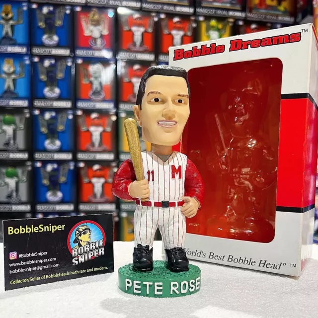 PETE ROSE "Hit King" Macon Peaches Cincinnati Reds Limited Edition Bobblehead