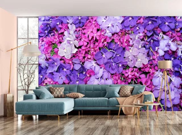 3D Purple Petals E2110 Wallpaper Mural Paper Wall Print Indoor Murals CA Honey 2