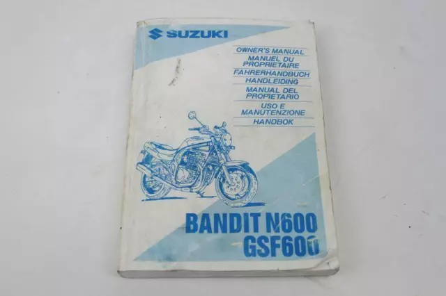 Manuale Uso E Manutenzione Suzuki Gsf 600 Bandit 95 Owner Manual Fahrerhandbuch