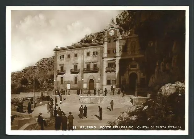 Palermo : Monte Pellegrino e Chiesa Santa Rosalia - non viaggiata  anni '40