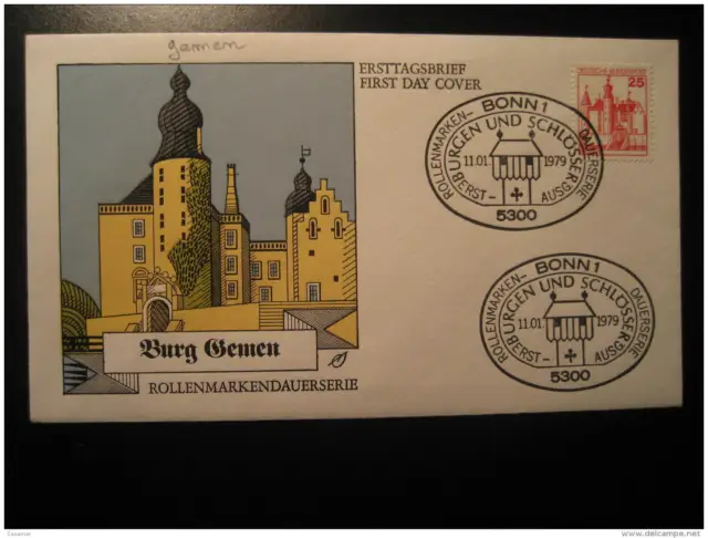 Gemen Castle Chateau Bonn 1979 FDC Cancel Cover