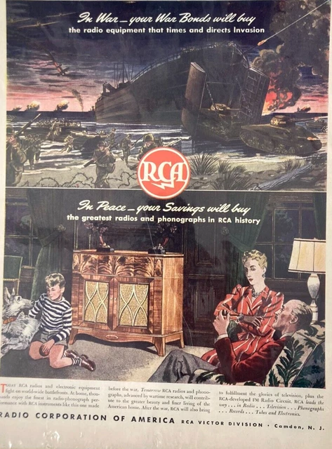 Vintage RCA VICTOR Radio Phonograph Golden Throat  1944 Magazine Print Ad BG94