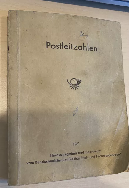 Postleitzahlen Buch von  1961, Retro , alt, Postleitzahlenbuch