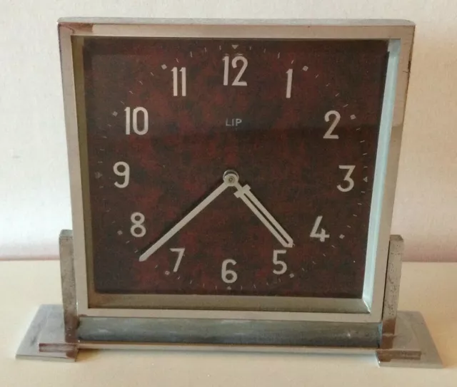 Rare Pendule Clock - Art Deco - Chocolat // Lip