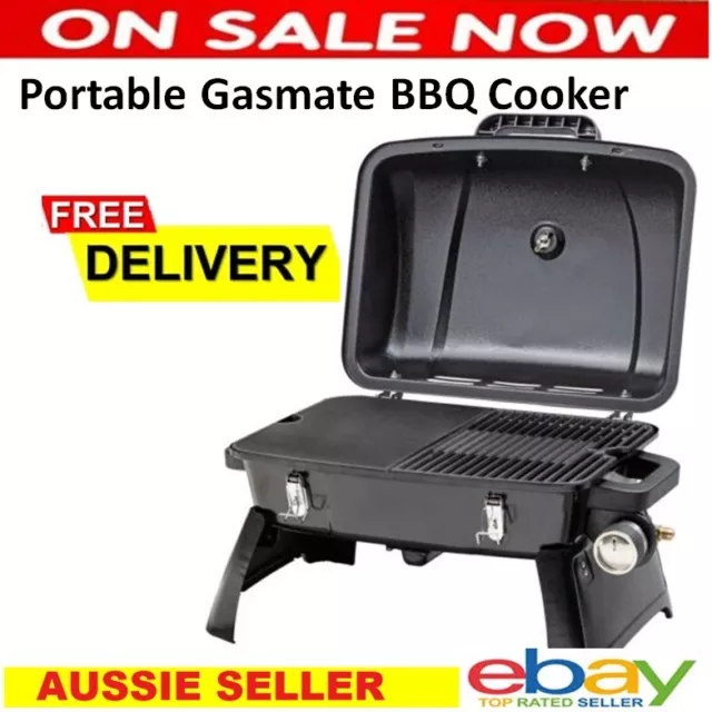 New Gasmate Portable Gas BBQ Grill LPG Outdoor Camping Barbecue Cooking Picnic