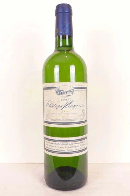 graves château magneau blanc 2005 - bordeaux