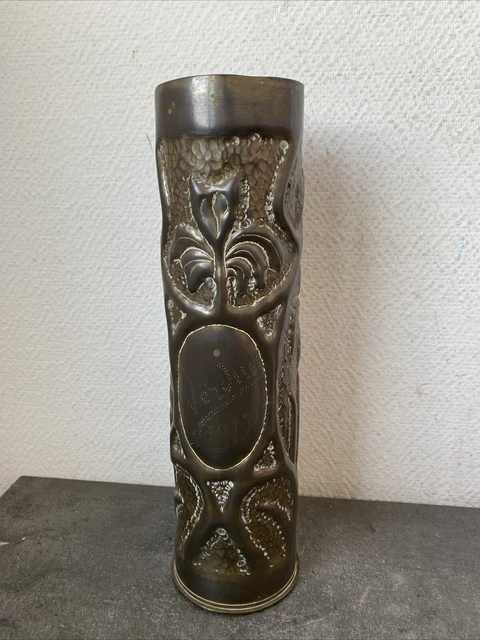 Encrier Tête D'Obus WW1 - Travail De Tranchée Poilu - Collection