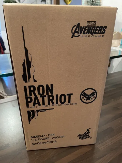 Hot Toys DieCast Avengers Marvel Endgame IRON PATRIOT MMS547D34 , Sealed Shipper