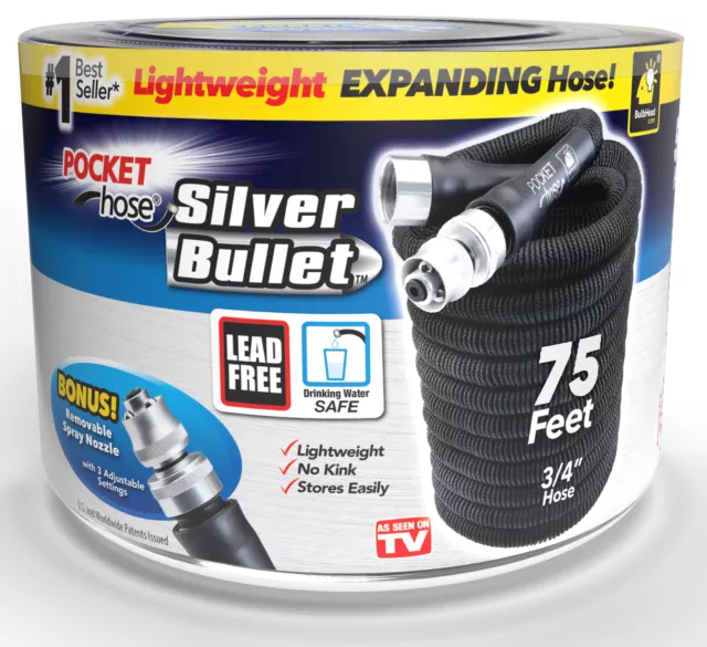 Pocket Hose Silver Bullet Water Hose - Expandable Garden Hose - All Sizes 2