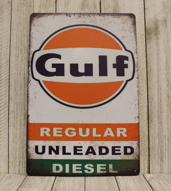 Gulf Gas Stations Oil Tin Sign Metal Poster Vintage Style Ad Mechanic Garage XZ