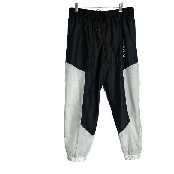 Nike Women's NWT Black & White Colorblock Windbreaker Pants Size Large
