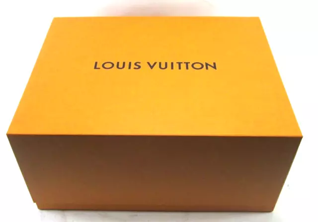 Authentic LOUIS VUITTON LV Magnetic Empty Orange Gift Box 10 1/4” x 4 1/4”  x 4”