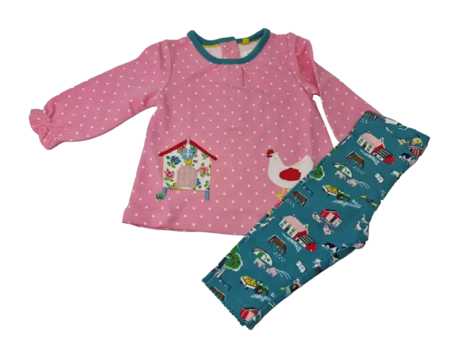 Ex Boden Girls Outfit Set Tunic and Leggings Cotton Pink 0 Months- 3 Years NEW