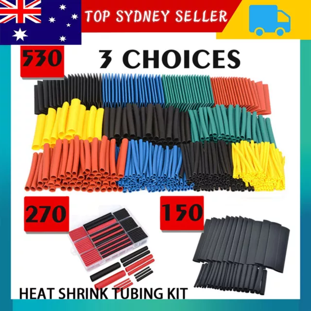 UP 530PCS Heat Shrink Tubing Tube Assortment Wire Cable Insulation Sleeving Kit