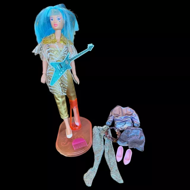 Jem And The Holograms Aja Doll Guitar Stand Music Is Magic Outfit Shoes Comb