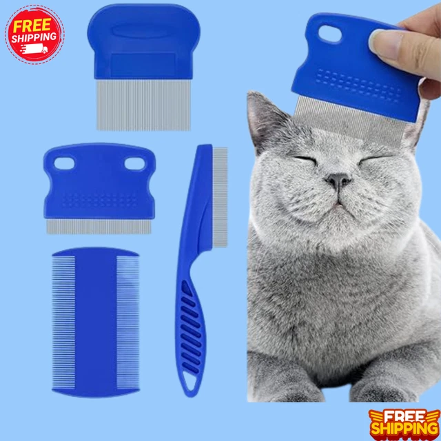 4 Pcs Flea Lice Tick Comb for Cats Dogs Brush Lice Dandruff Removal Kitten Puppy