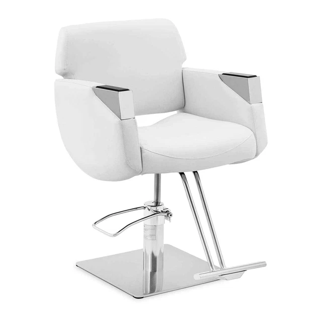 Friseurstuhl mit Fußstütze höhenverstellbar Barber-Stuhl 200 kg Penryn White