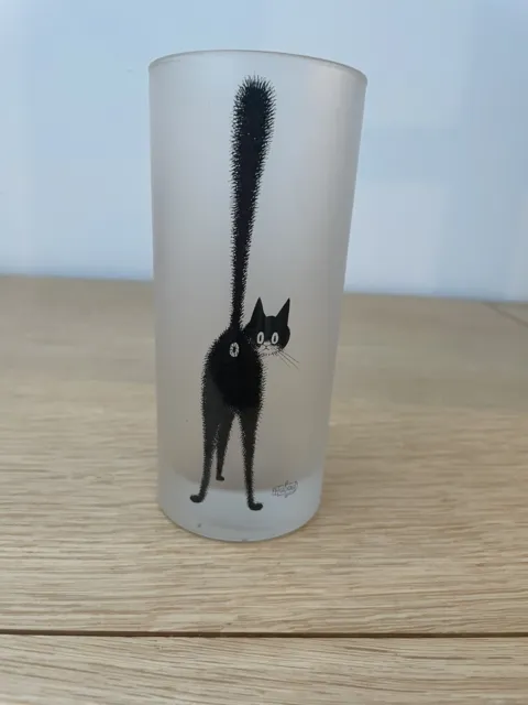 Dubout Cats - The Third Eye Black Cat Frosted Glass Tumbler