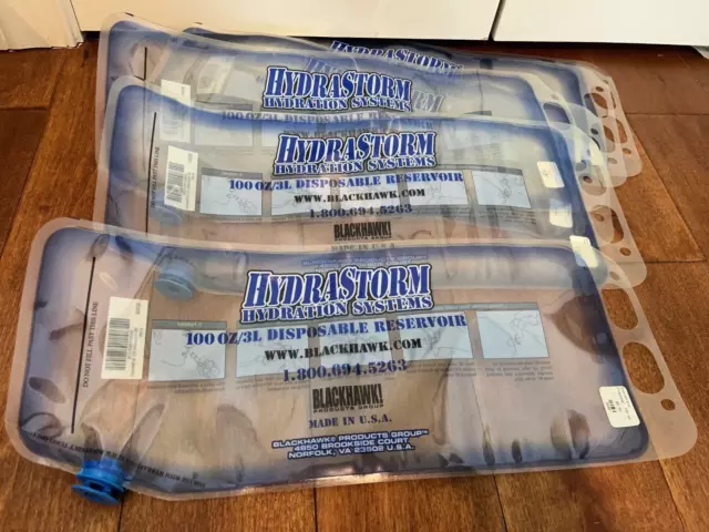 6 PACK,Blackhawk HydraStorm Hydration System 100oz Disposable Reservoir bladder