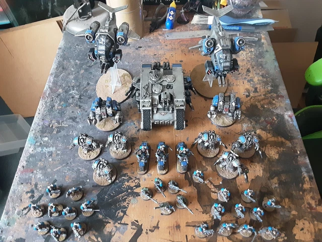 SPACE MARINE ARMY warhammer 40k games workshop painted £300.00 ...