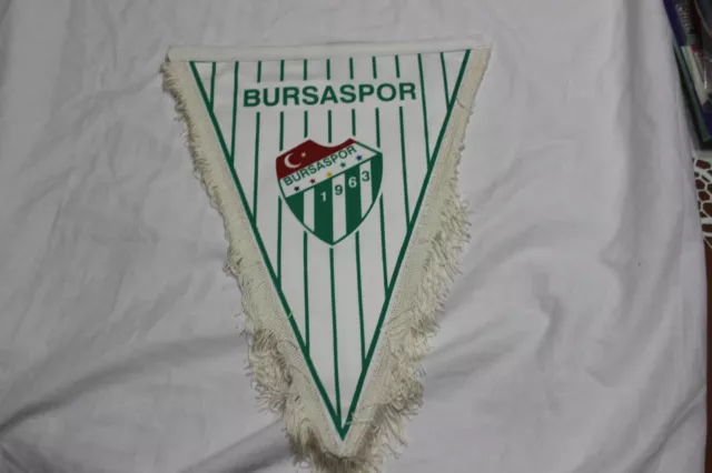 Banderin De Futbol Del Equipo De Turquia Bursaspor Muy Cotizado Y Antiguo