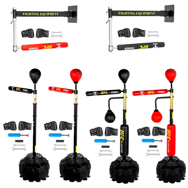 Barre de Rotation Boxe Support Mural Punching Ball Poires de Vitesse Fitness Gym