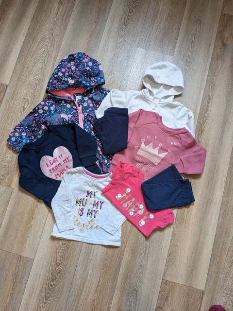 Value Baby Girls Clothes Bundle Playtime Coat Jumpers 9-12 Months
