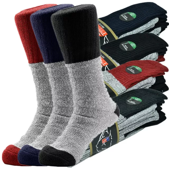 3 Pairs Mens Winter Thermal Gear Extra Warm Heavy Duty Boots Socks Size 10-15