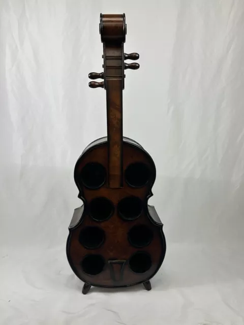 BEAUTIFUL HARD WOODEN Cello Shaped Wine Bottle Holder Freestanding 100cm 254 9.95 PicClick UK