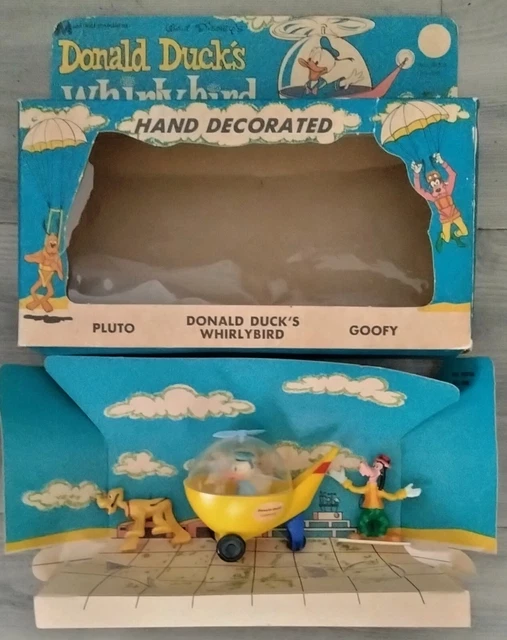 WALT DISNEY'S DONALD Duck Whirly Bird+Goofy & Pluto+Box 1968 Multiple ...