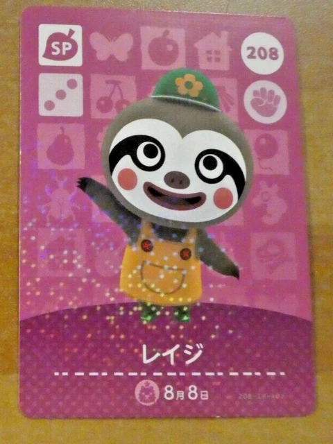 Carte Amiibo Animal Crossing - Racine / Leif #208 - Occasion - Version EUR