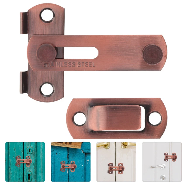 2 Sets Flat Door Buckle Pet Gate Latch Sliding Barn Door Lock Hardware Door Lock